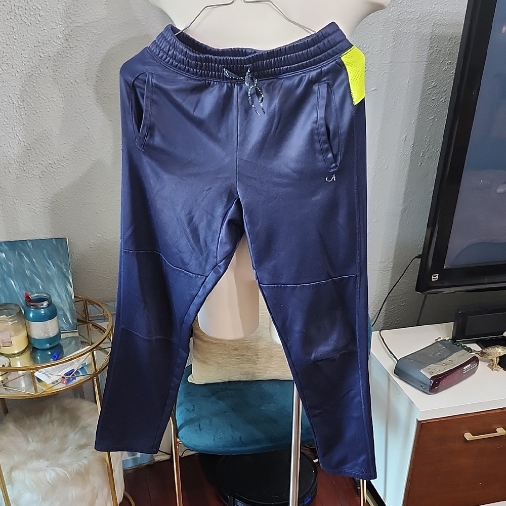 GAP Boys Dark Blue Joggers with Neon Accent